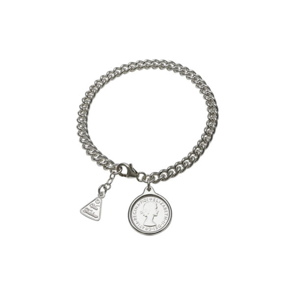 Curb Bracelet with Threepence