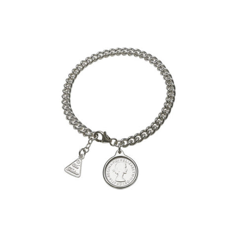 Curb Bracelet with Threepence