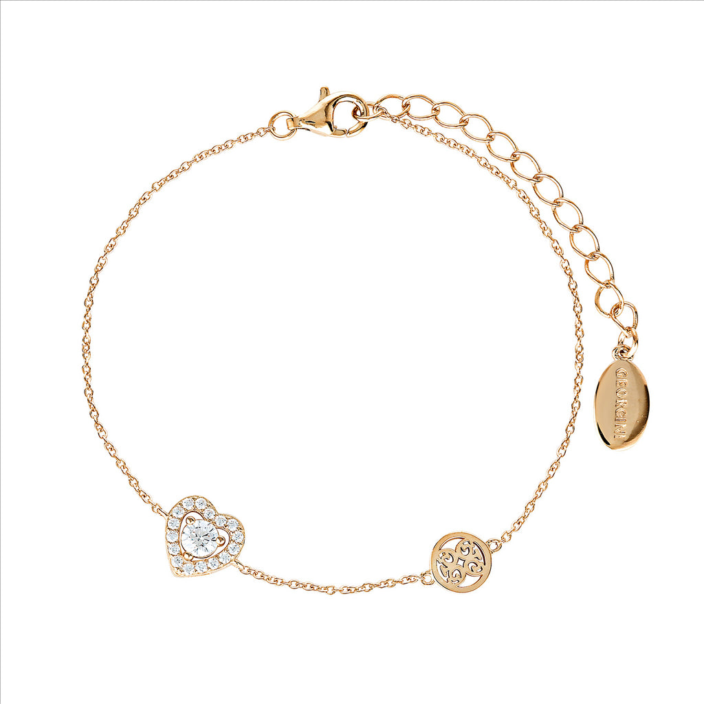 Georgini Signature Sealed With A Kiss Bracelet Rose Gold