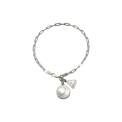 Fine Clip Chain Bracelet with Pearl