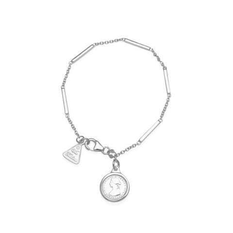 Segmented Bracelet with Mini Coin