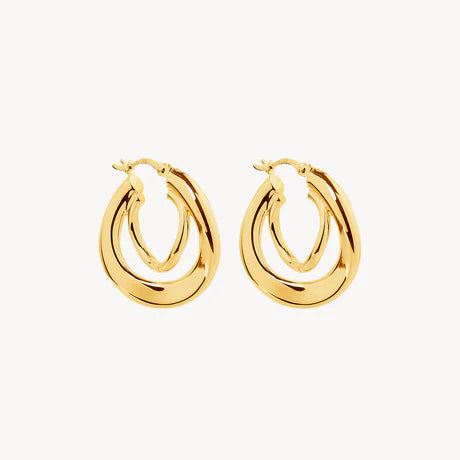 Najo Baby Strudel Hoop EarringsYellow Gold