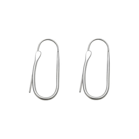 Sterling silver paper clip earrings