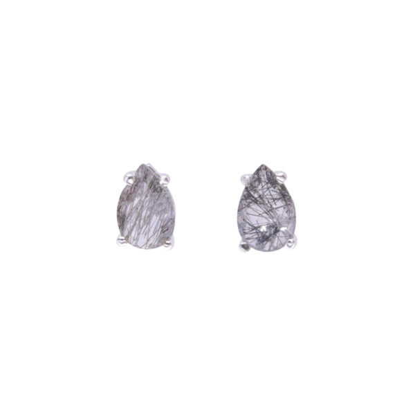 VT PEAR SHAPED RUTILE STUDS (CLAWSET)