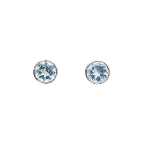 Cased Round Blue Topaz