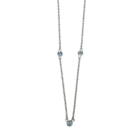 VT BLUE TOPAZ BELCHER NECKLACE