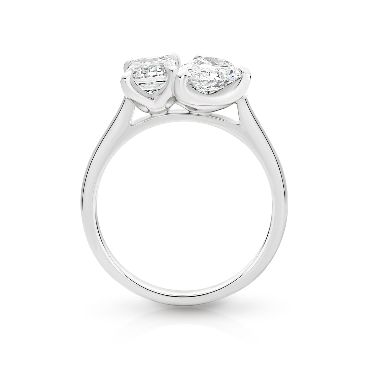 Toi Et Moi 1.01ct Pear & 1.06ct Emerald Lab Grown Diamond Ring