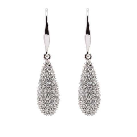 Pave diamond set drops White Gold - Duffs Jewellers