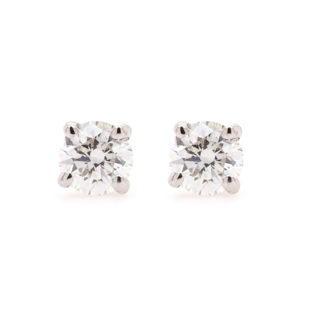 Stud Earrings with 0.40 Carat Total Weight of Diamonds in 18ct White gold - Duffs Jewellers