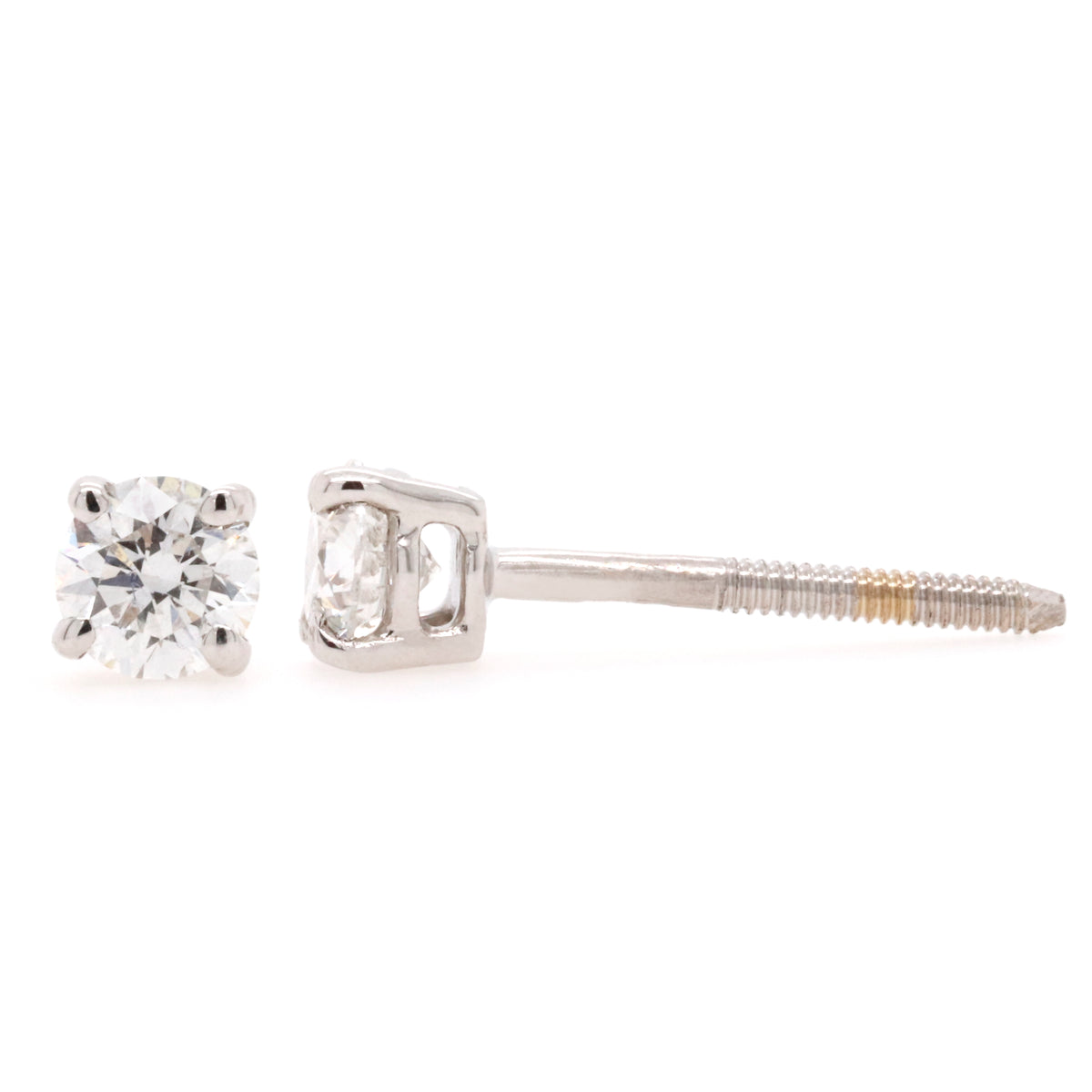 Stud Earrings with 0.40 Carat Total Weight of Diamonds in 18ct White gold - Duffs Jewellers