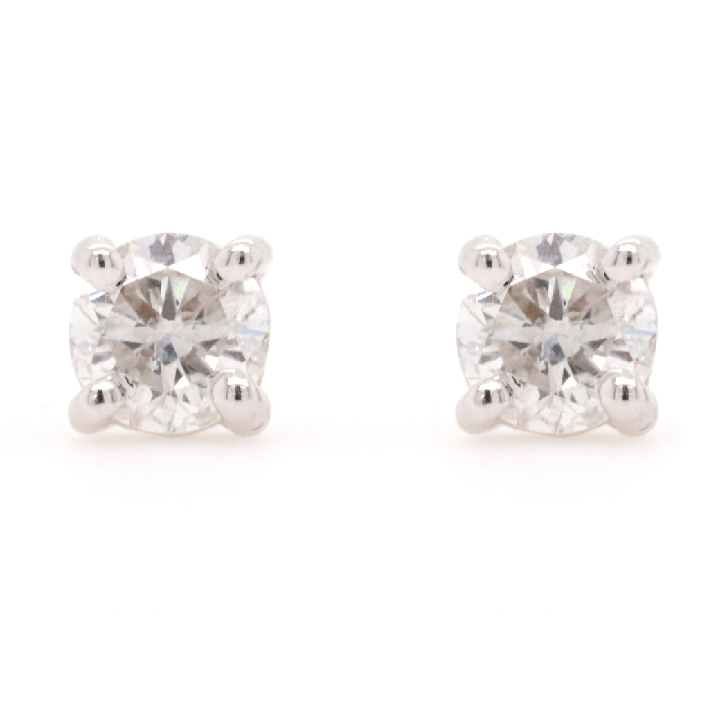 Stud Earrings with 0.80 Carat Total Weight of Diamonds in 18ct White gold - Duffs Jewellers