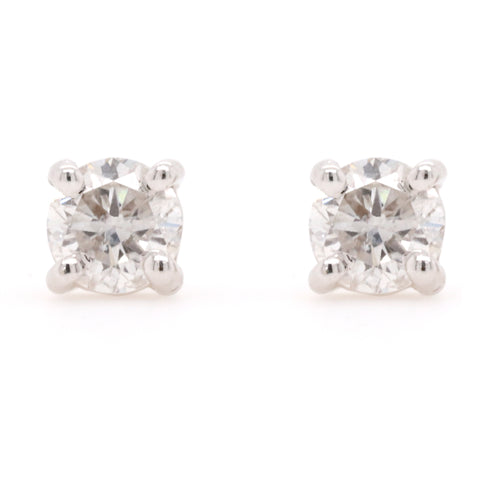Stud Earrings with 0.80 Carat Total Weight of Diamonds in 18ct White gold - Duffs Jewellers