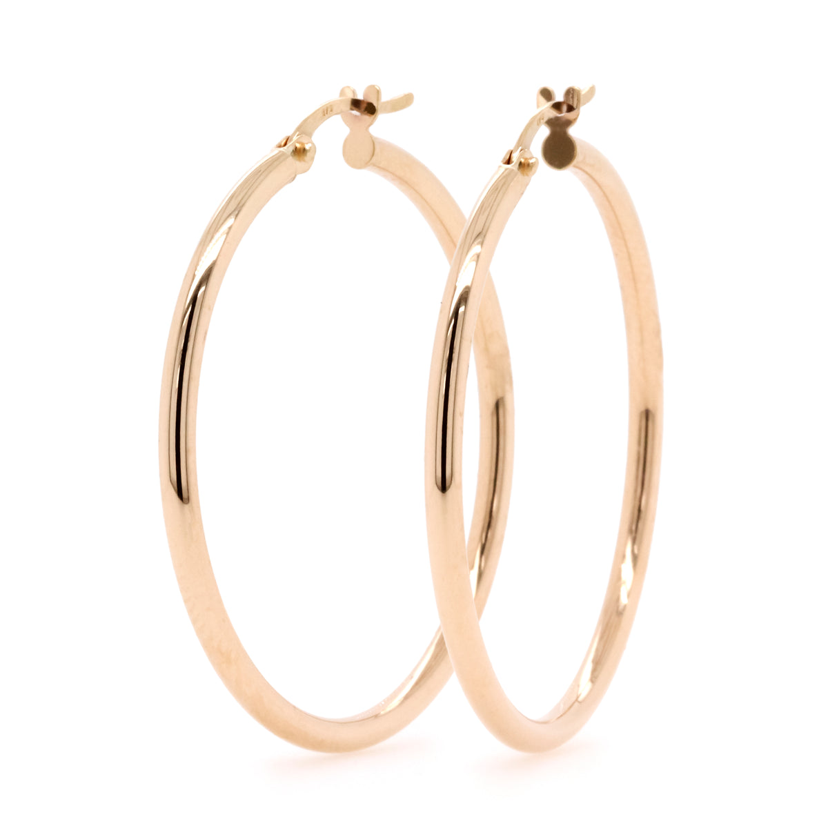 9ct Yellow Gold Large Hoop Earrings - Duffs Jewellers