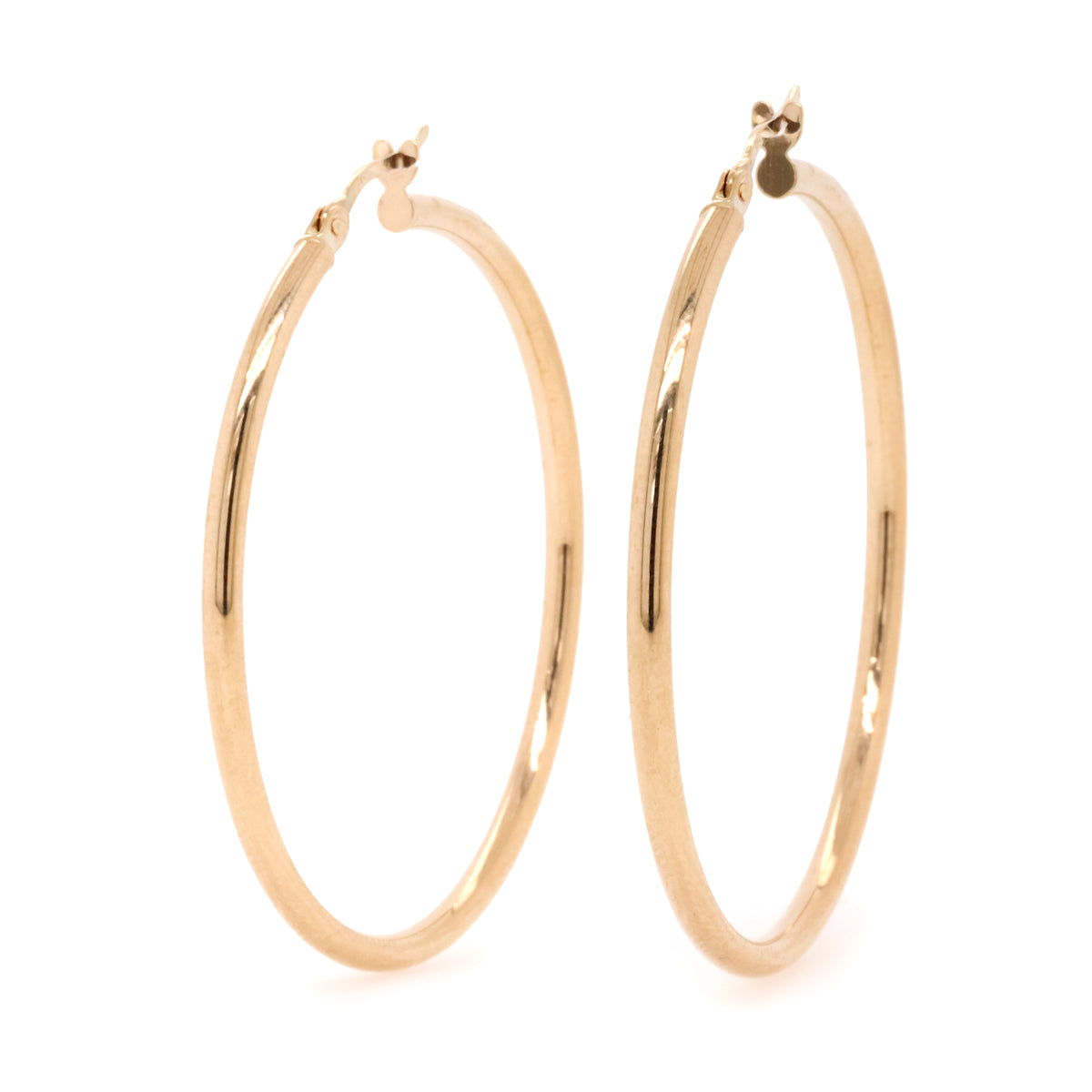 9ct Yellow Gold Large Hoop Earrings - Duffs Jewellers
