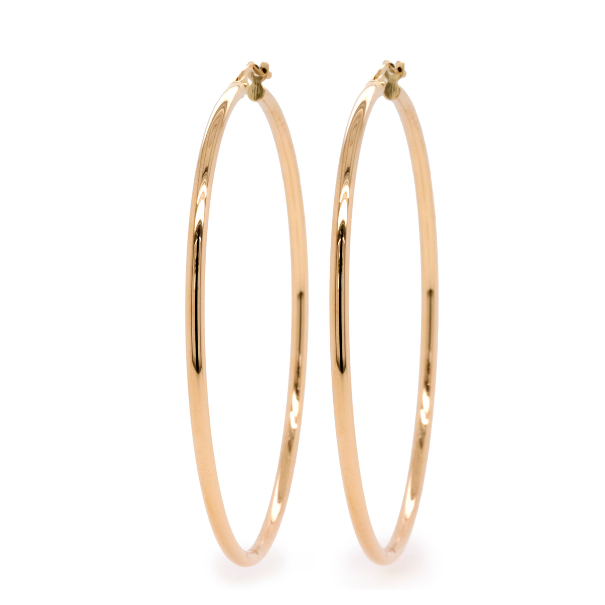 9ct Yellow Gold Large Hoop Earrings - Duffs Jewellers