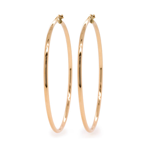 9ct Yellow Gold Large Hoop Earrings - Duffs Jewellers