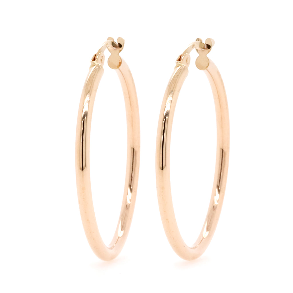 9ct Yellow Gold Large Hoop Earrings - Duffs Jewellers