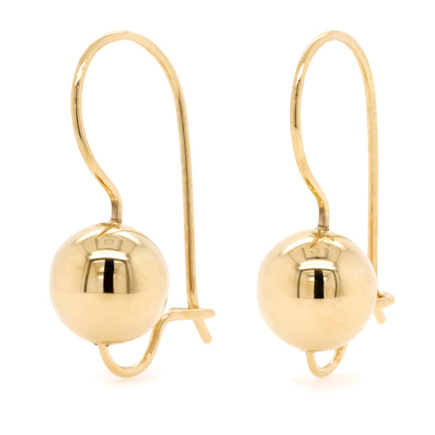 9ct Yellow Gold Euro Ball Earrings - Duffs Jewellers