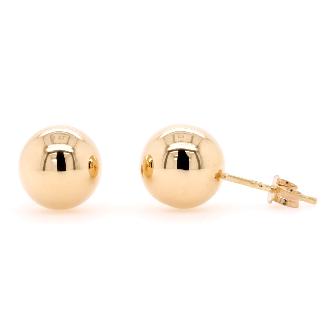 9ct Yellow Gold Ball Stud Earrings - Duffs Jewellers
