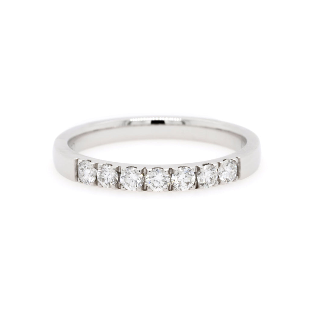 18ct White Gold Diamond Wedding Ring TDW = 0.39ct - Duffs Jewellers