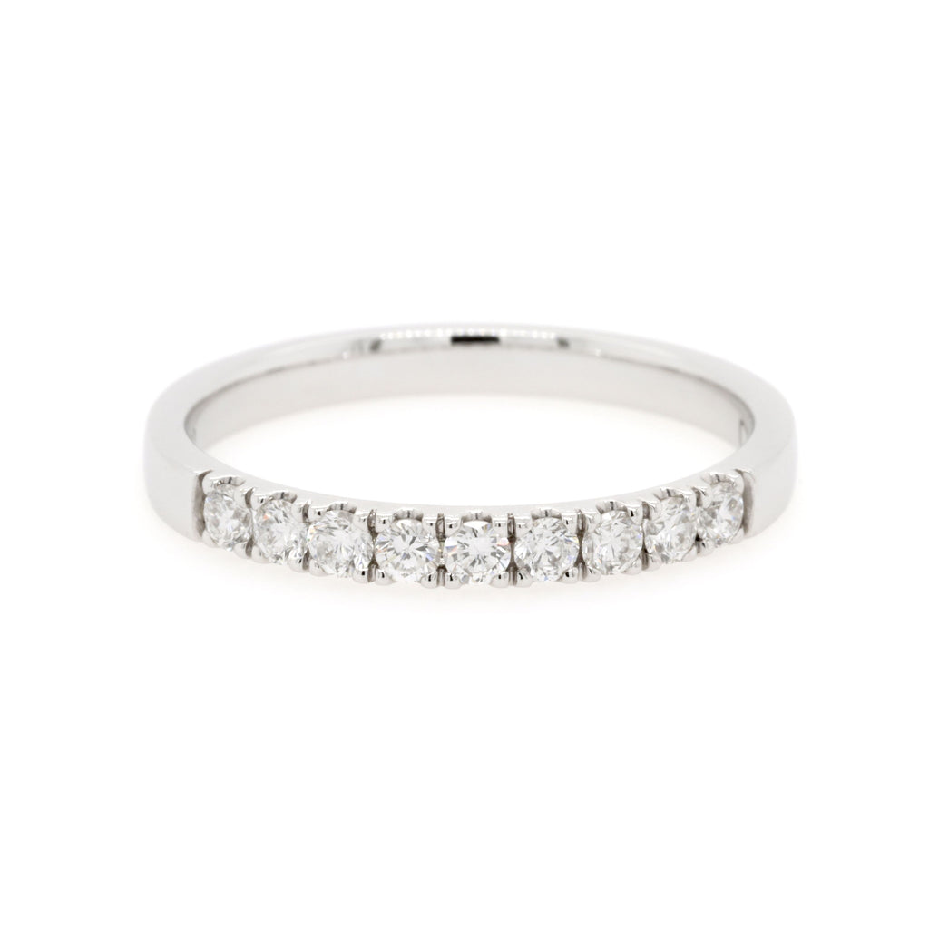 18ct White Gold Diamond Wedding Ring TDW = 0.32ct - Duffs Jewellers