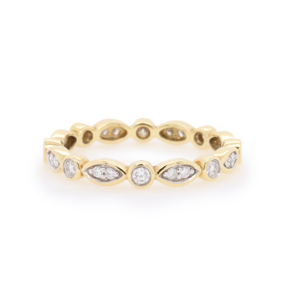 Yellow gold diamond band - Duffs Jewellers