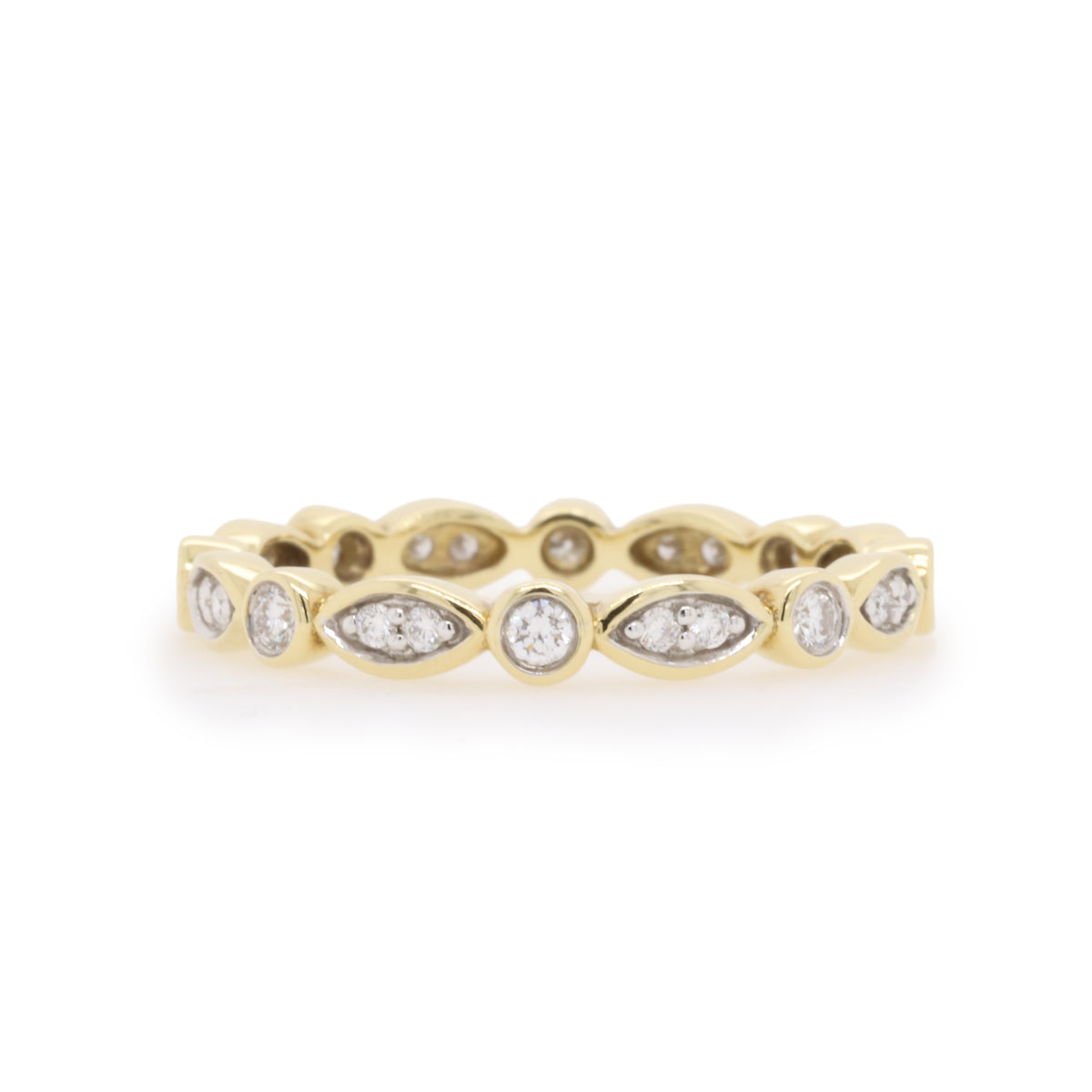 Yellow gold diamond band - Duffs Jewellers