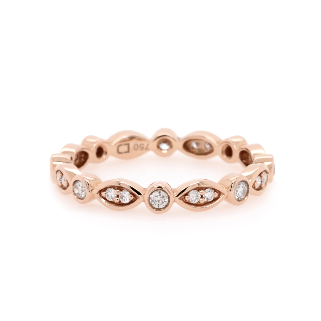 Rose gold diamond band - Duffs Jewellers