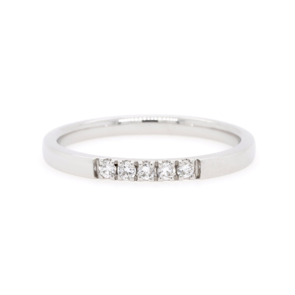 18ct White Gold Diamond Wedding Ring TDW = 0.11ct - Duffs Jewellers