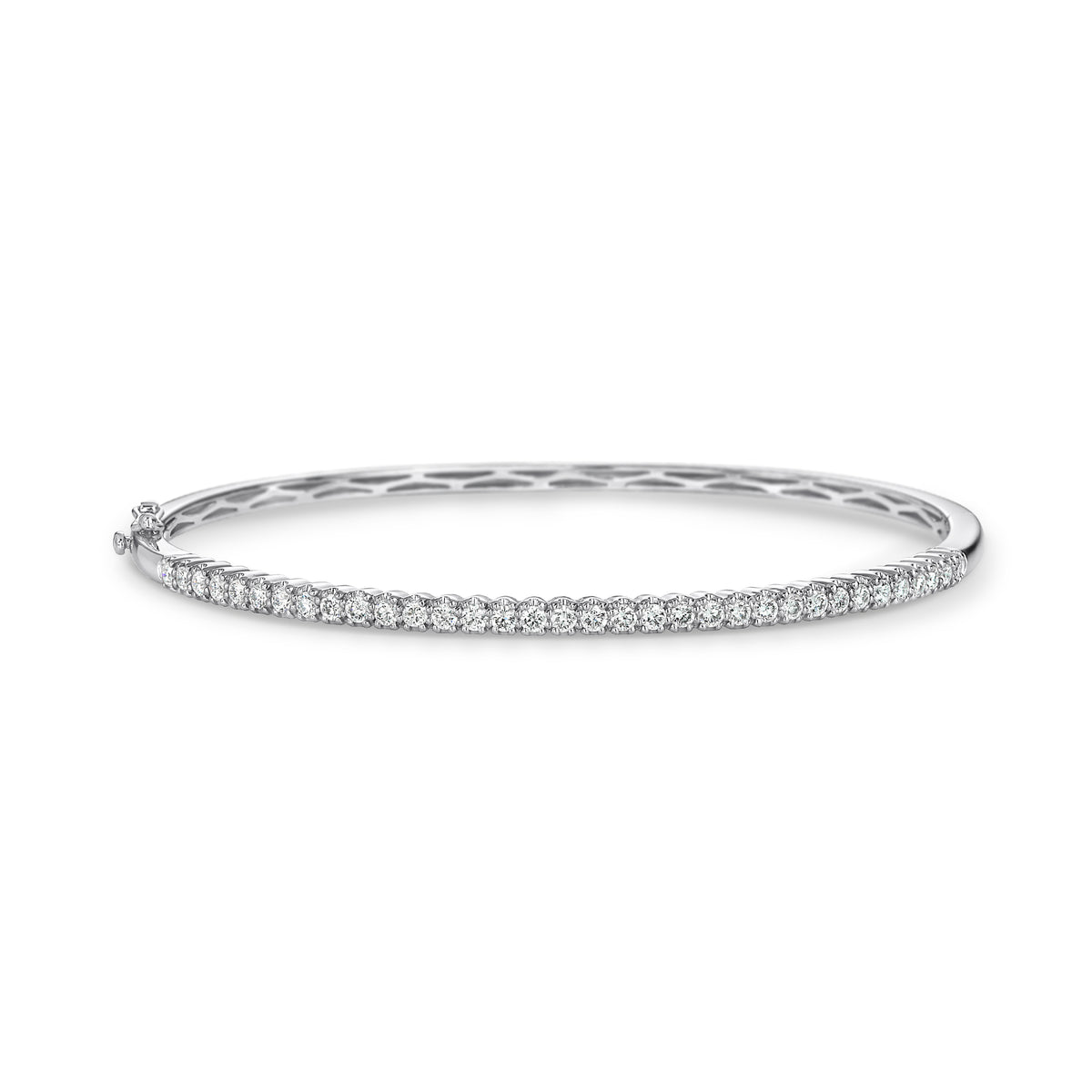 White gold diamond set bangle - Duffs Jewellers