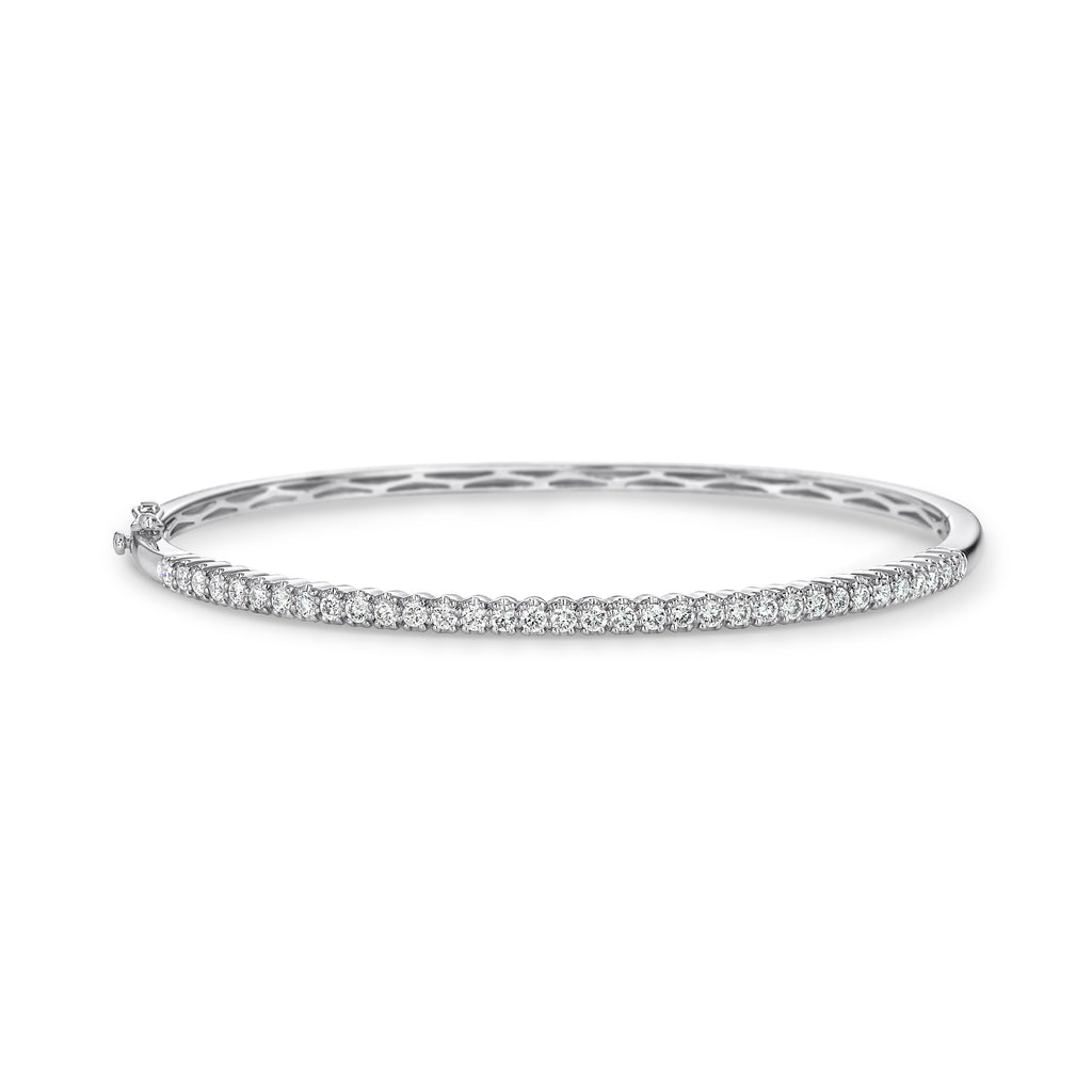 White gold diamond set bangle - Duffs Jewellers