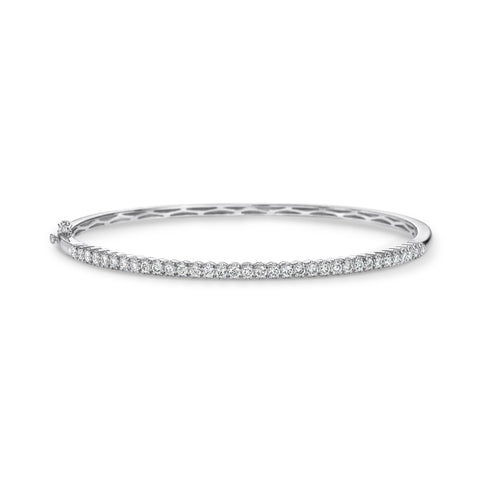 White gold diamond set bangle - Duffs Jewellers