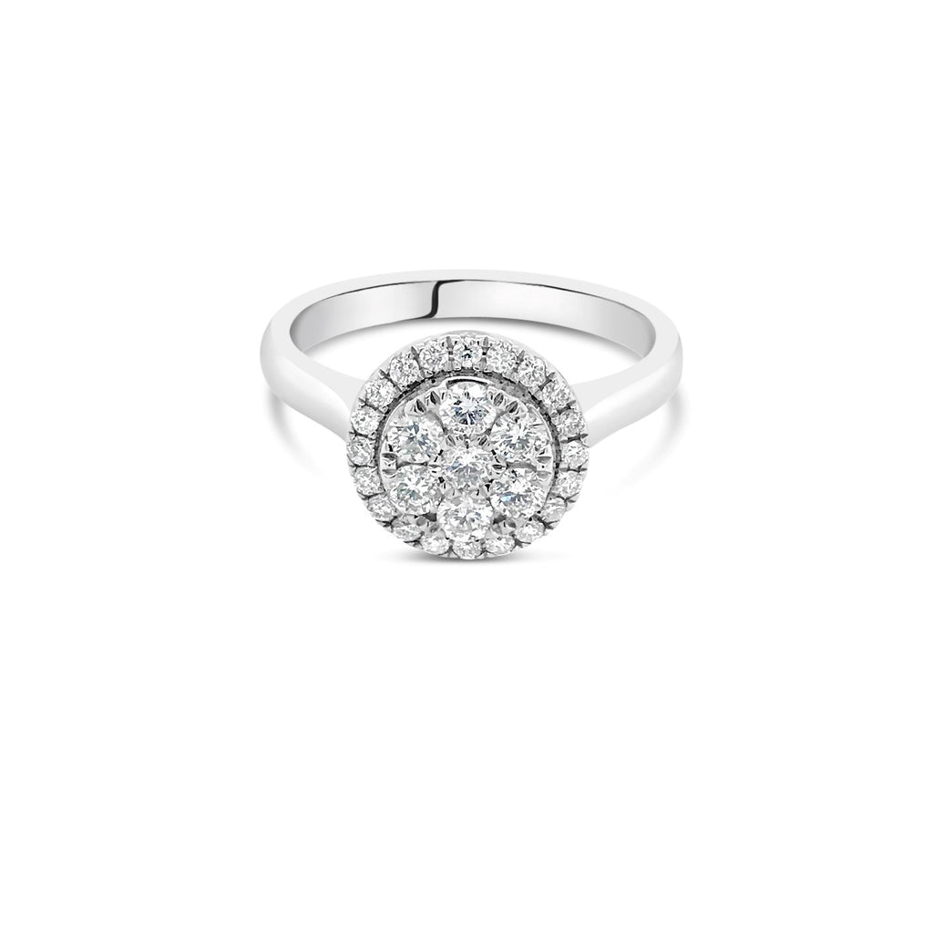 Round 0.50ct White gold cluster - Duffs Jewellers