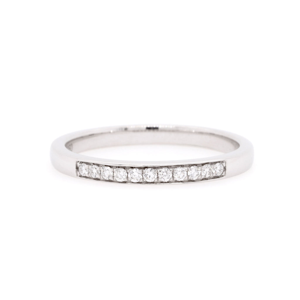 18ct White Gold Diamond Wedding Ring TDW = 0.10ct - Duffs Jewellers