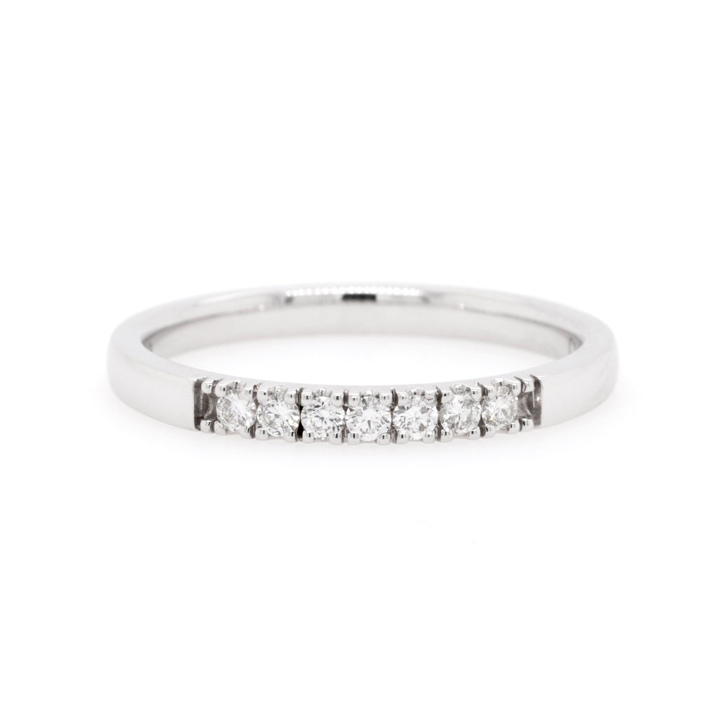 18ct White Gold Diamond Wedding Ring TDW = 0.14ct - Duffs Jewellers