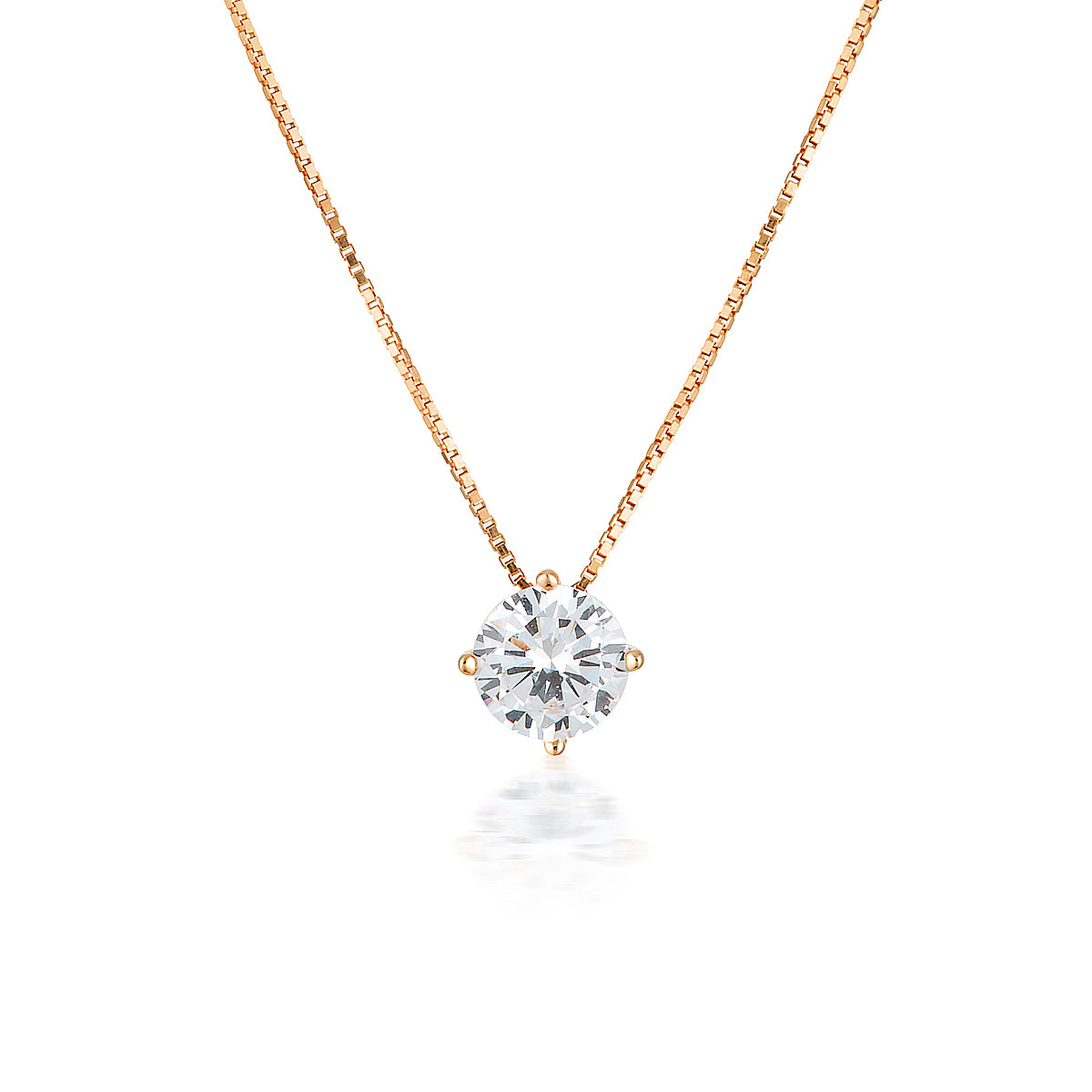 Georgini 9ct Rose Gold 6.5mm Round Pendant - Duffs Jewellers