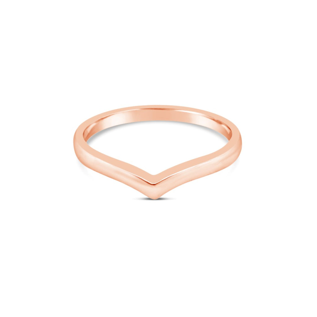 Rose gold wishbone ring - Duffs Jewellers