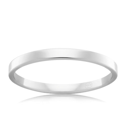 18ct White Gold 2mm Wedding Ring - Duffs Jewellers