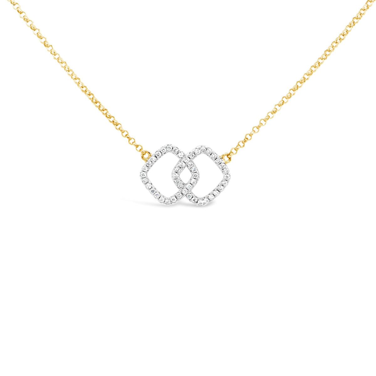 Yellow gold diamond pendant - Duffs Jewellers