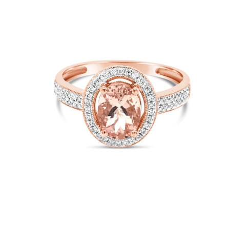 Rose gold morganite ring - Duffs Jewellers