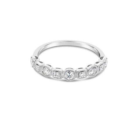 White gold alternating diamond ring - Duffs Jewellers