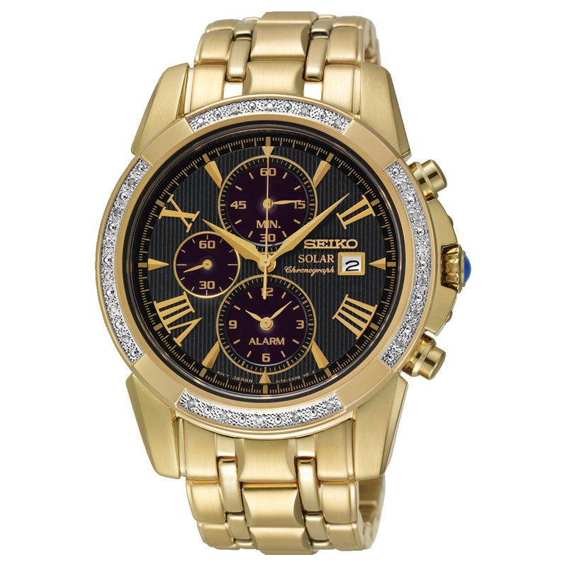 Gents Le Grand Sport Diamond Set Solar Dress Watch - Duffs Jewellers