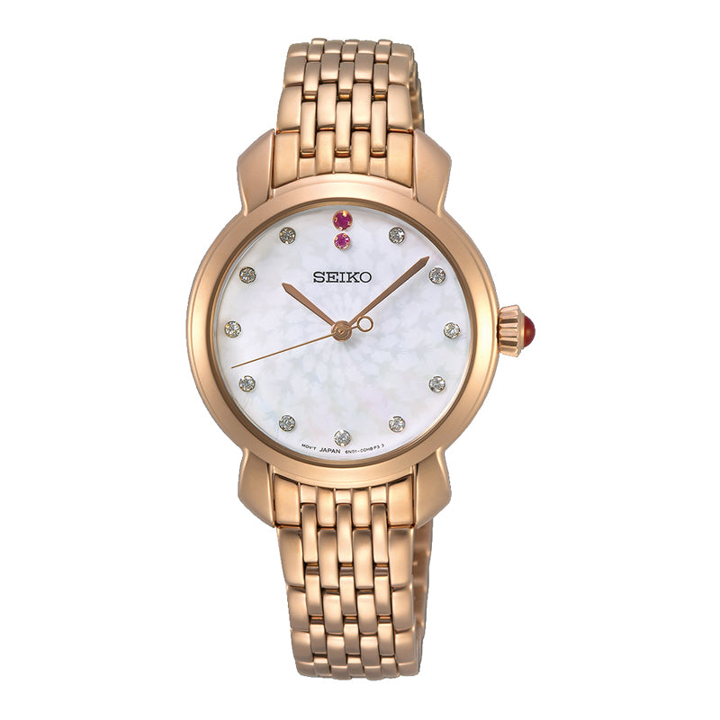 Seiko Ladies Rose Gold Plate Dress Watch - Duffs Jewellers