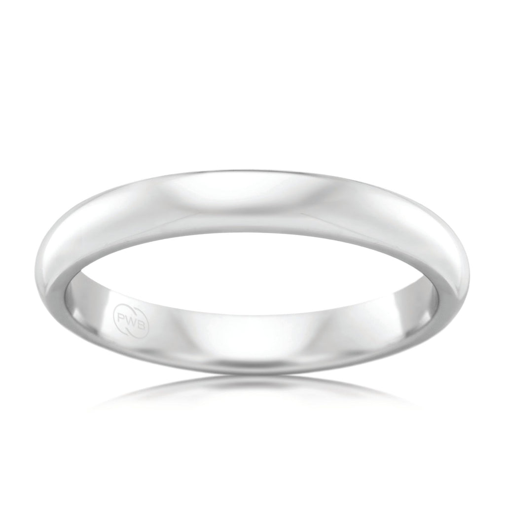 18ct White Gold 3mm Wedding Ring - Duffs Jewellers