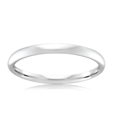 18ct White Gold 2mm Wedding Ring - Duffs Jewellers