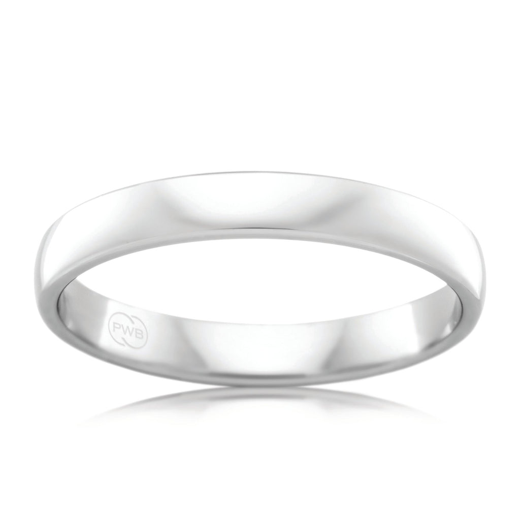 18ct White Gold 3mm Wedding Ring - Duffs Jewellers