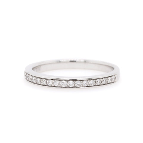 18ct White Gold Diamond Wedding Ring TDW = 0.19ct - Duffs Jewellers