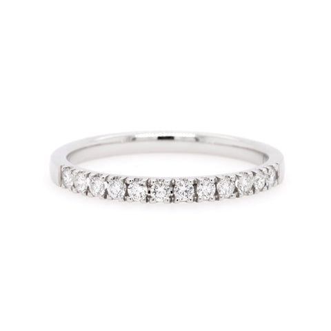 18ct White Gold Diamond Wedding Ring TDW = 0.26ct - Duffs Jewellers