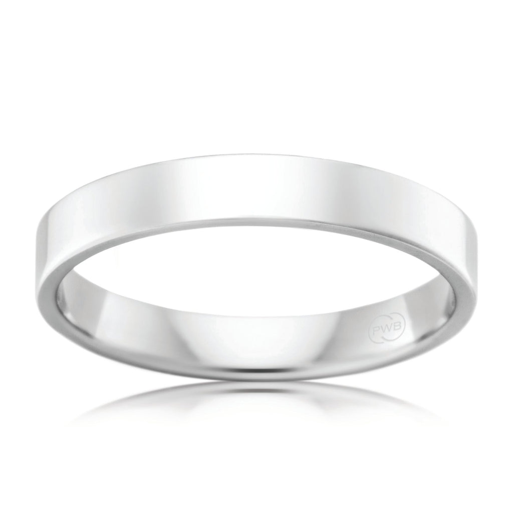 18ct White Gold 3mm Wedding Ring - Duffs Jewellers