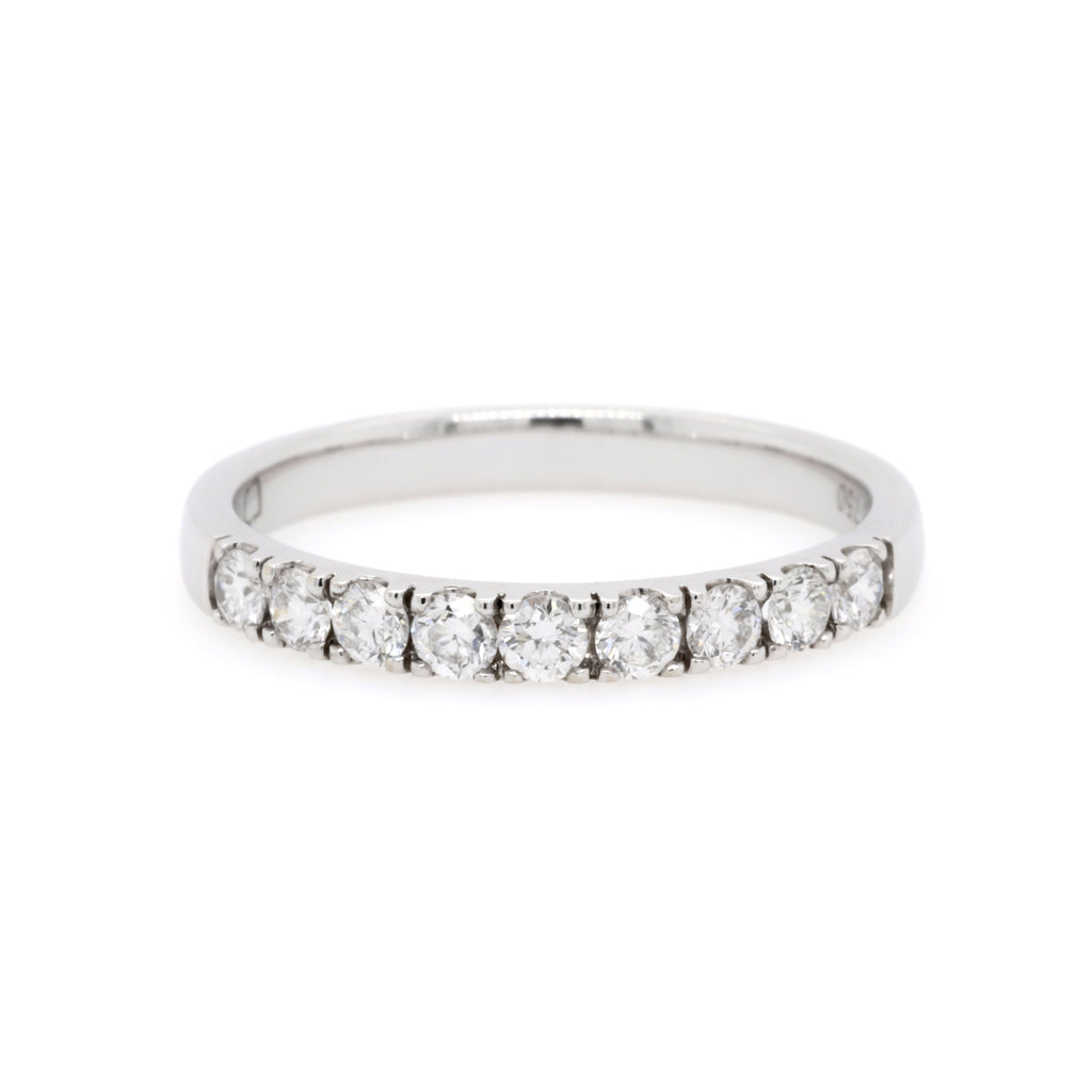 18ct White Gold Diamond Wedding Ring TDW = 0.49ct - Duffs Jewellers
